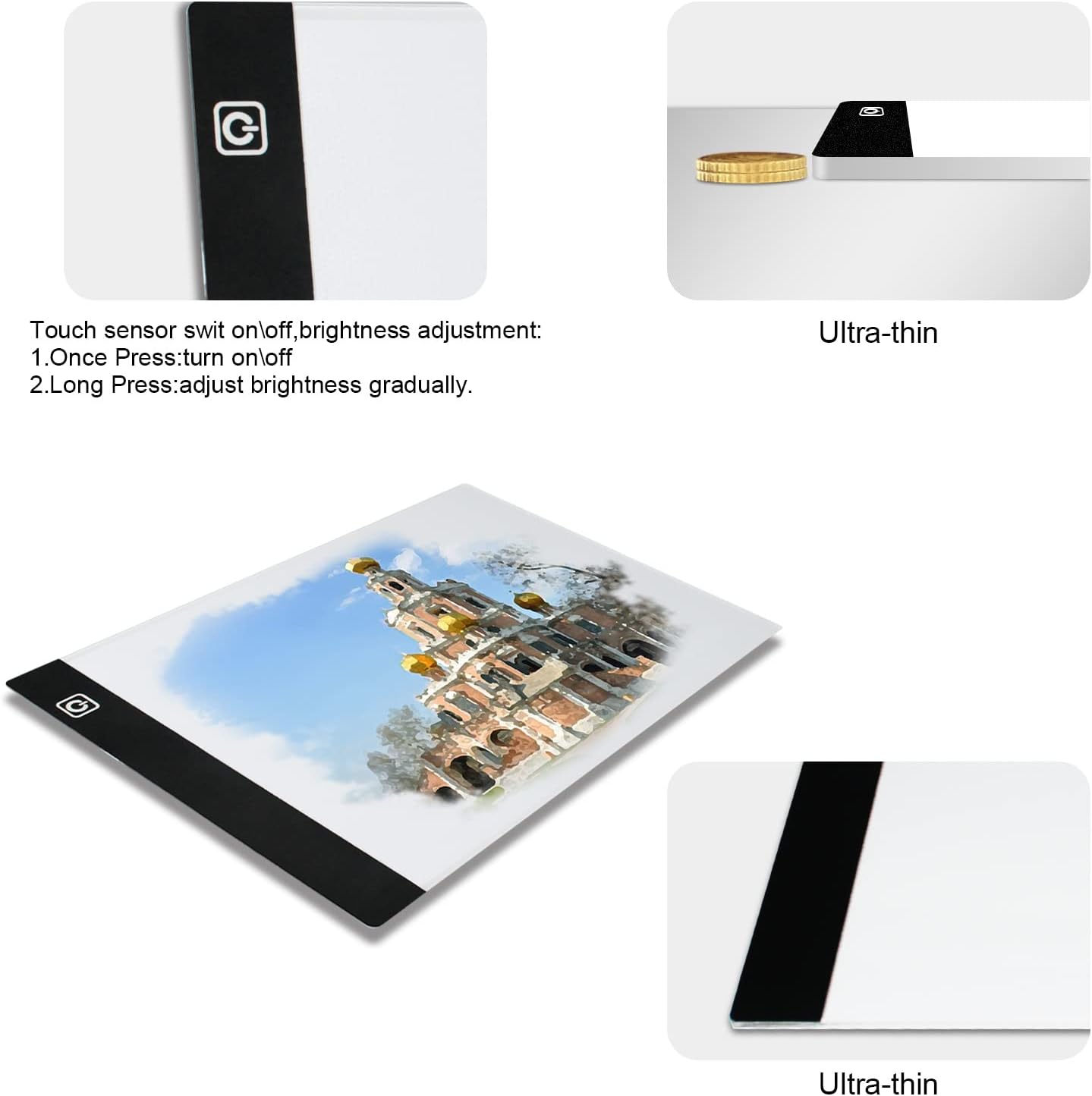 Onе-Dау Sаlе: Uр tо 70% оƒƒ Gryiyi A4 LED Light Box Case Portable Light Pad Ultra-ThinTracing Light Table with Stepless dimming for 5D DIY Diamond Painting Artists Drawing Sketching Animation with Carry Bag(Great Value)