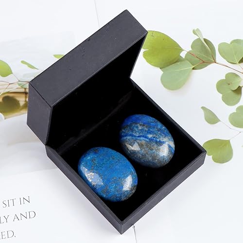 Miniatura 6 de Hxswkk Juego de 3 piedras para pulgar piedras de palma piedras y cristales tallados a mano piedras preciosas pulidas de citrino decoración de