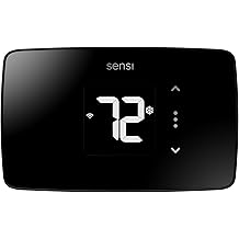 Sensi Lite Smart Thermostat, Programmable, WiFi, Easy DIY, Works With Alexa, ENERGY STAR Certified, ST25, Most Systems C-Wire Not Required, C-Wire needed with Heat/Cool Only &amp; Heat Pump System &ndash; Black