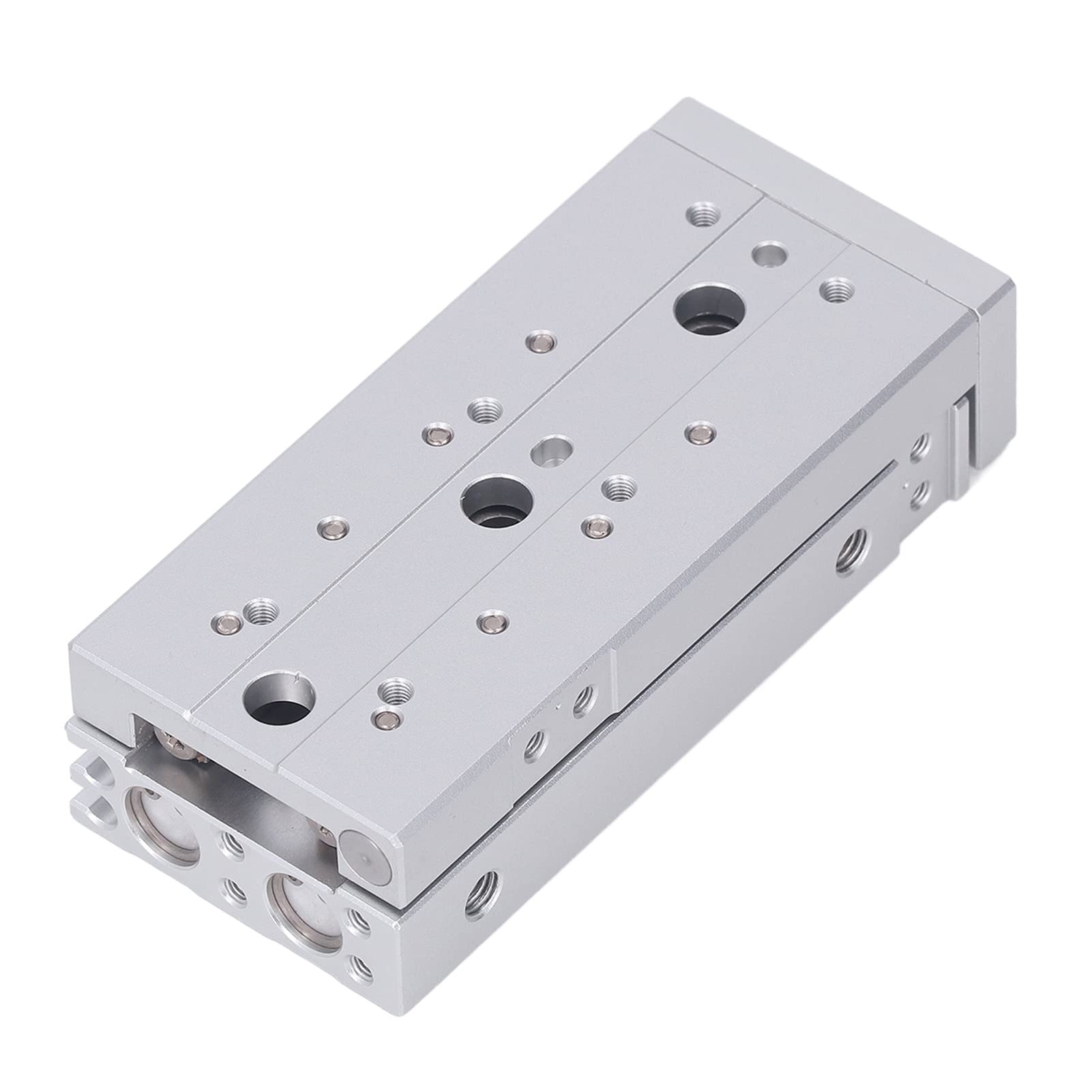 KIMISS Cilindro Neumático de Doble Acción de Doble Vástago Cilindro de Aire Neumático M5x0.8 de Aleación de Aluminio y Acero Inoxidable para Aplicaciones Eficientes de Tuberías y