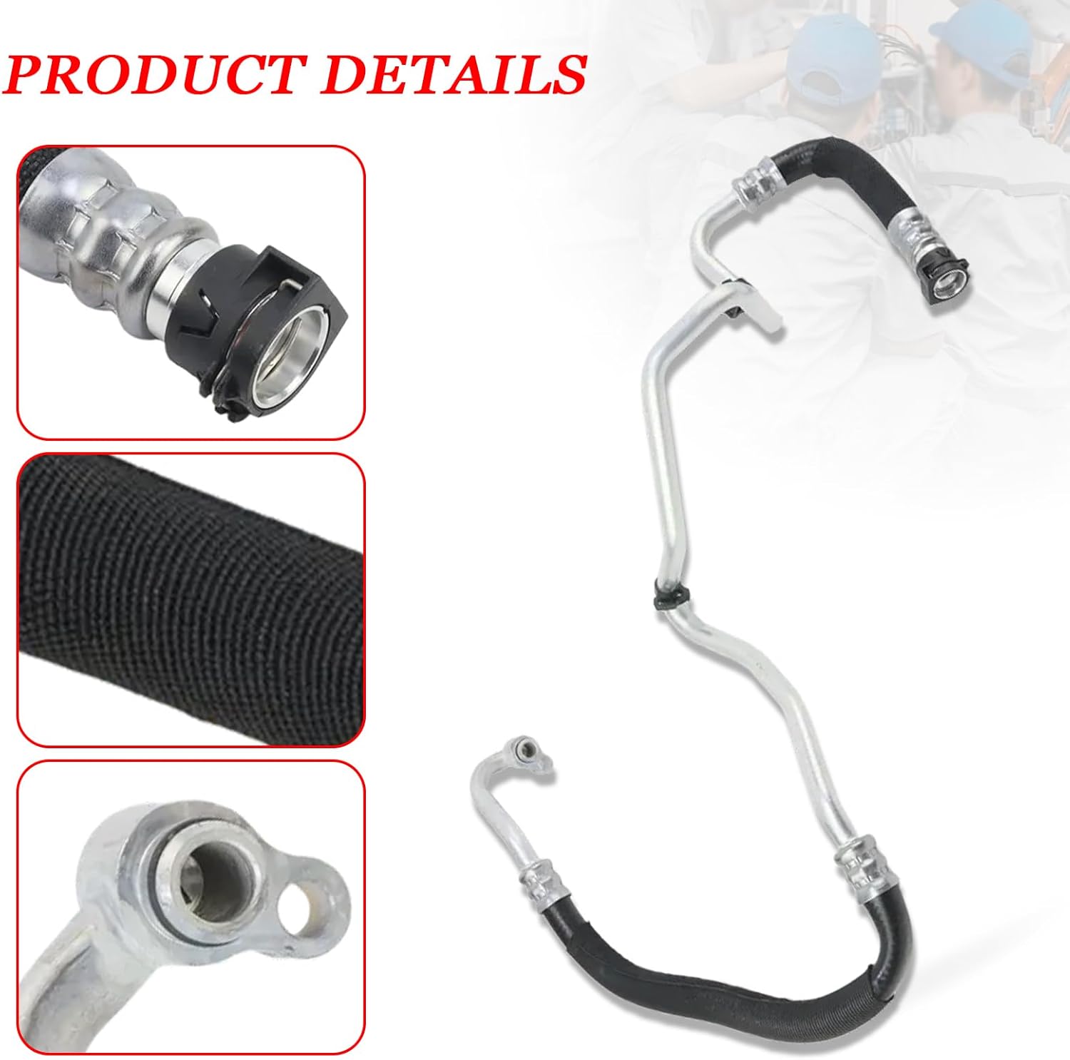 17227636880 Engine Oil Cooler Hose Outlet Pipe Line for BMW 535i 640i 740i 740Li F01 F02 F06 F07 F10 F12 F13 2009-2018, Replaces 17227589529 17224579828 17227623256