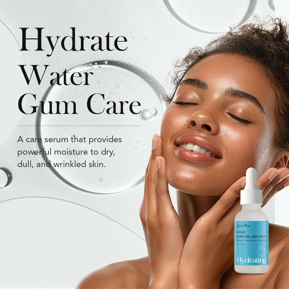 Olivia & Allison Hyaluronic Acid Serum 1.0 fl oz - With Panthenol + Olive Leaf Extract for Hydration & Calming Care - Image 2