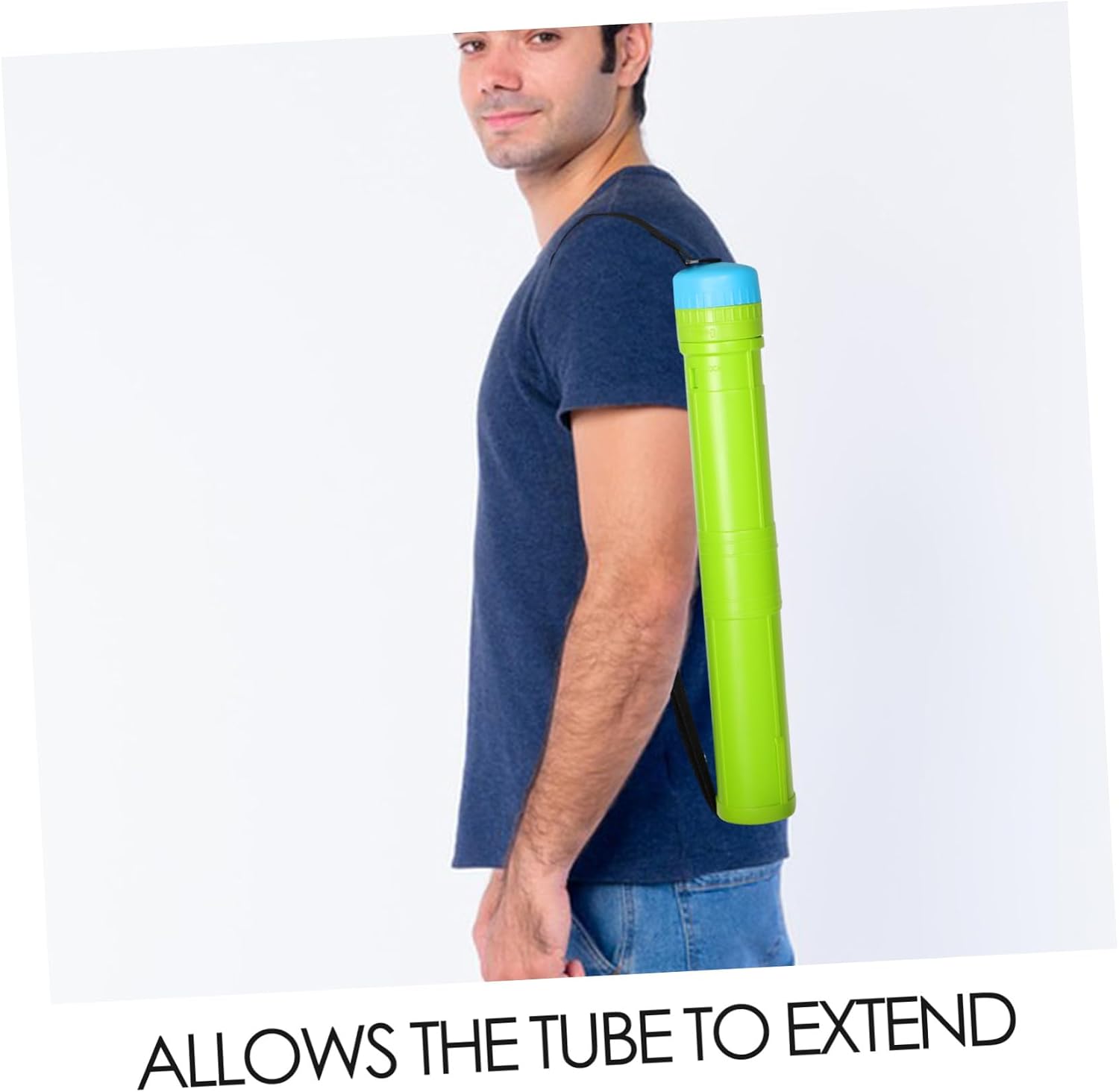 BRIGHTFUFU Extendable Poster Tube with Strap Document Storage for Art Drawings to Portable Telescoping Holder for Safe Transport