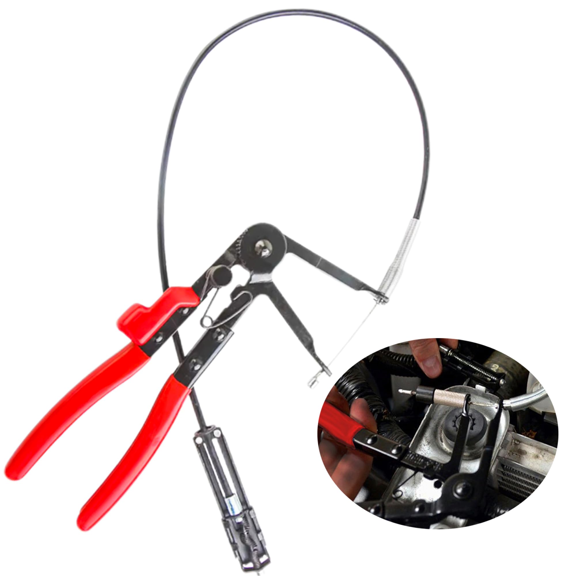 Alicates de Abrazadera de Manguera de Largo Alcance de Alambre Flexible Bootoow Alicate Abrazaderas con Cable de Alambre Abrazaderas para Mangueras Galvanizado