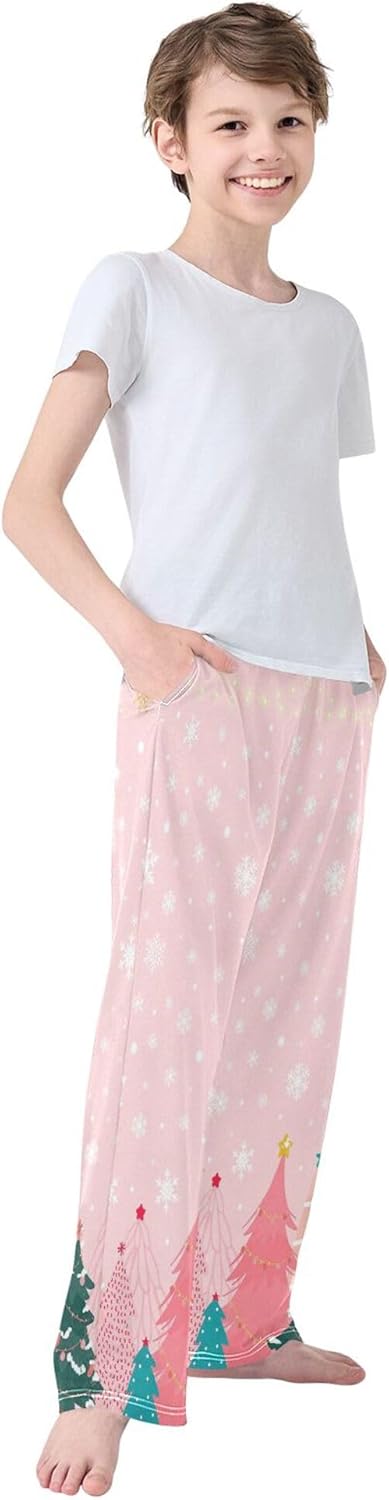 Pajama Pants Car Space Animals Pajama Bottoms Soft Pjs Elastic Waist Lounge Pants 6-14Y - Image 5