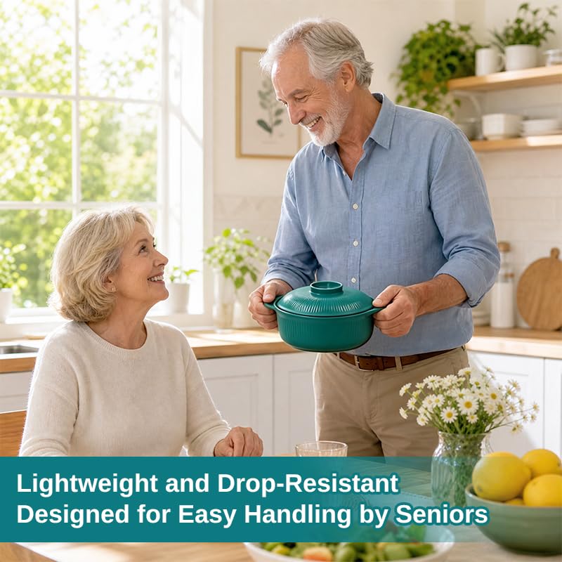 Image of 40oz Bowls Set of 6 with Lids, Lightweight, Microwave & Dishwasher Safe