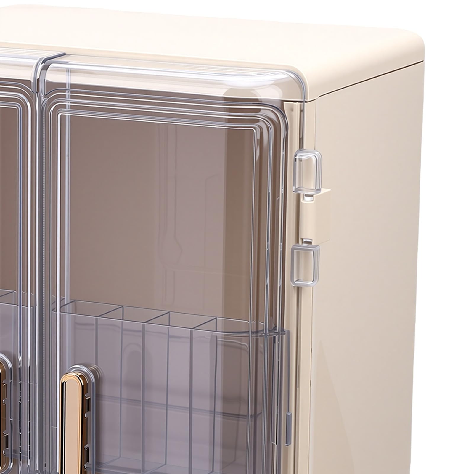 Generic Organizer do Pielęgnacji Skóry Przezroczyste, 3-poziomowe Pudełko do Przechowywania Kosmetyków z Gładkimi Szufladami Komody łazienkowej 15,4 * 10,9 * 8,5 Cala
