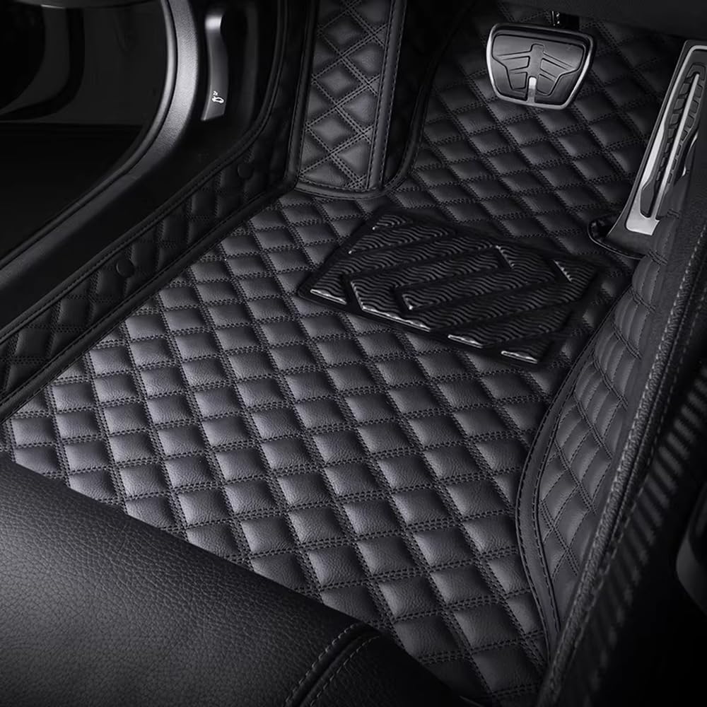 Alfombrillas de Coche para BYD Sealion 05 Seal5 DMi 2024 2025 2026, Alfombras a Medida de Cuero PU Impermeables, Protector Interior Antideslizante Completo,Black