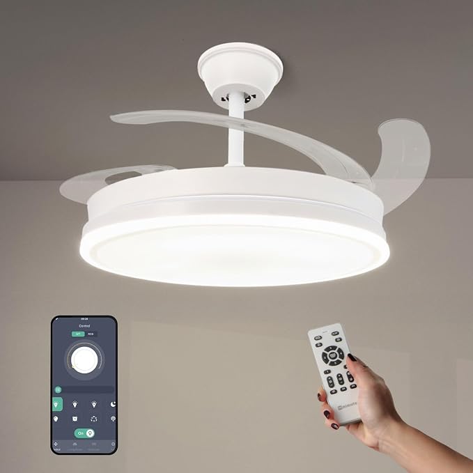 Ventilador de Techo Mimotec White Olga con Control App y Luz CCT