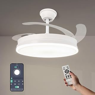M mimotec - White Olga Ventilador de Techo…