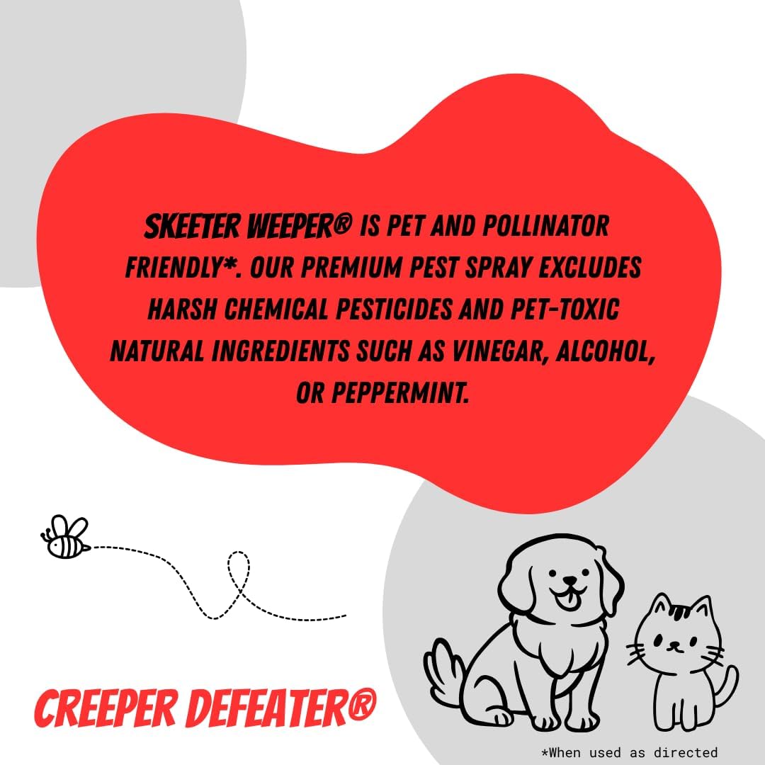 Skeeter Weeper® Spot Treatment Spray | Natural Mosquito & Insect Control | Safe Indoor/Outdoor Bug Spray | 70 oz
