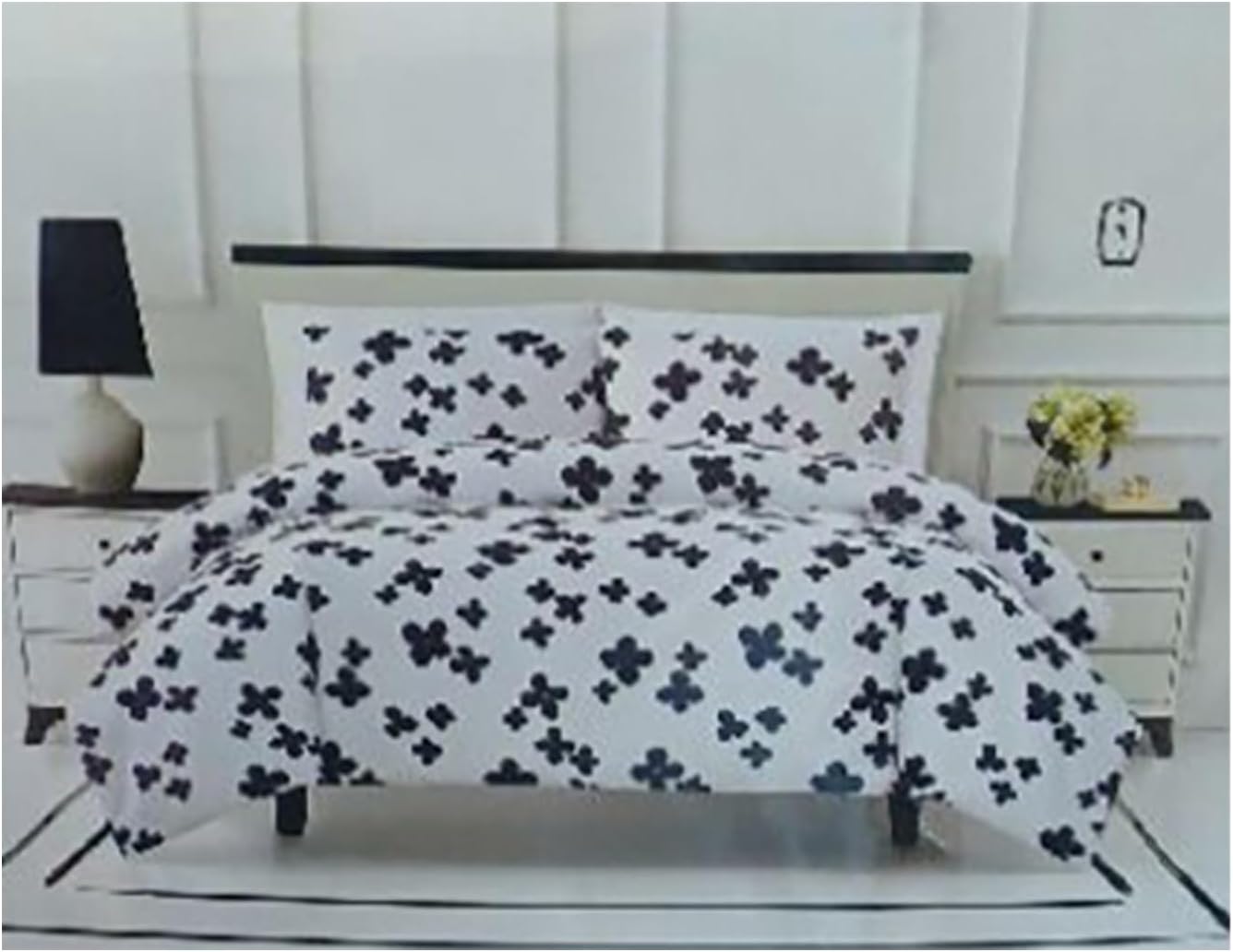 Kate Spade New YorkShadow Floral Set of 3 Comforter Set 55% Linen 45% Cotton with Poly Filled (Shadow Floral, Full/Queen)