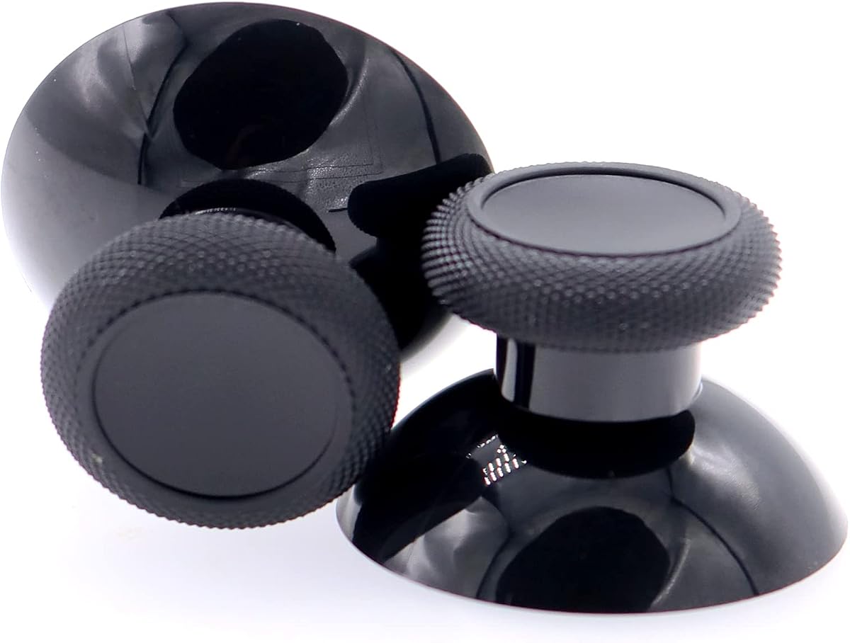 Deal4GO 2-Pack Black Thumbsticks Concave Analog Rubber Replacement for Xbox Series S|Xbox Series X Controller Thumb Grips