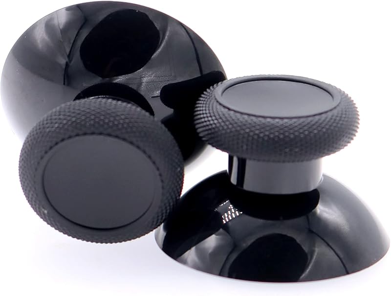 Deal4GO 2-Pack Black Thumbsticks Concave Analog Rubber Replacement for Xbox Series S|Xbox Series X Controller Thumb Grips