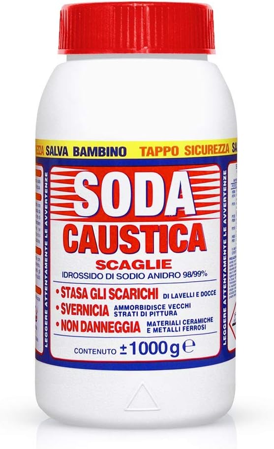 Idrossido Di Sodio (Soda Caustica) NaOH - 1 Kg In Barattolo - Per Saponi E Pulizia
