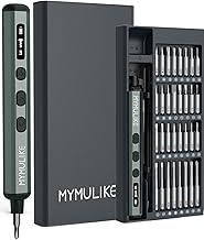 68-in-1 Elektrisches Präzisions Schraubendreher Set – Mini Akkuschrauber mit 5 einstellbaren Drehmomenten, 64 Magnetische S2-Stahl Bits, LED-Licht & USB-C für Handy, Laptop, Uhren & Brillen Reparatur