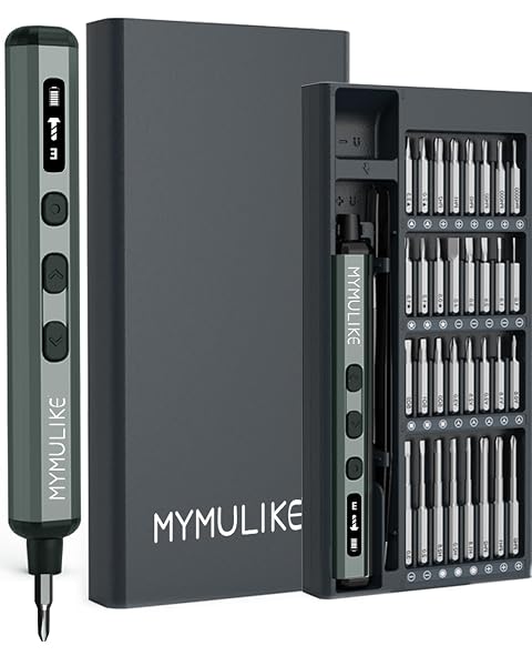 MYMULIKE 68-in-1 Präzisions Elektrischer Schraubendreher mit 64 S2-Bits