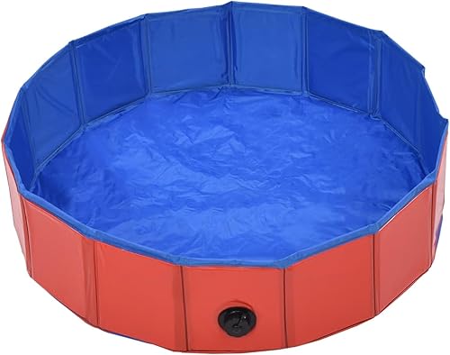 Miniatura 3 de Tidyard Piscina plegable para perros, bañera plegable de PVC para mascotas, portátil, grande, pequeña, para perros y mascotas, para interiores y
