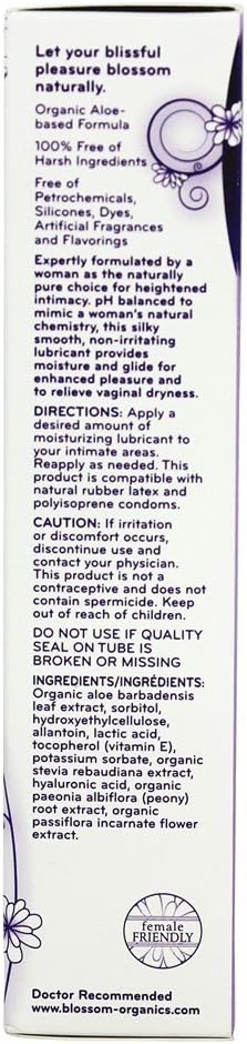 Blossom Organics Natural Moisturizing Lubricant 4 Ounce (Pack of 6)