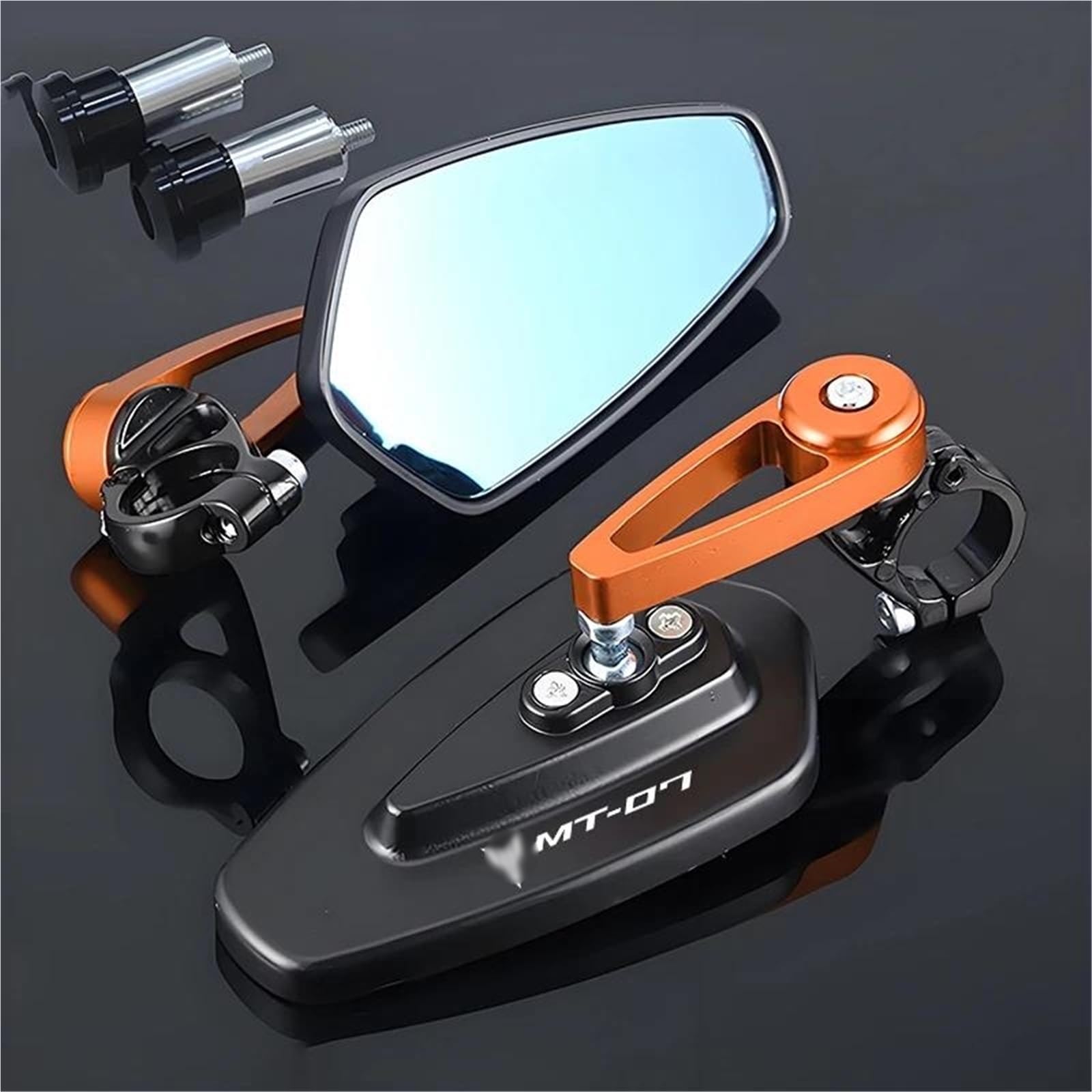 Espejos retrovisores para motocicleta scooter manillar MT07 negro par