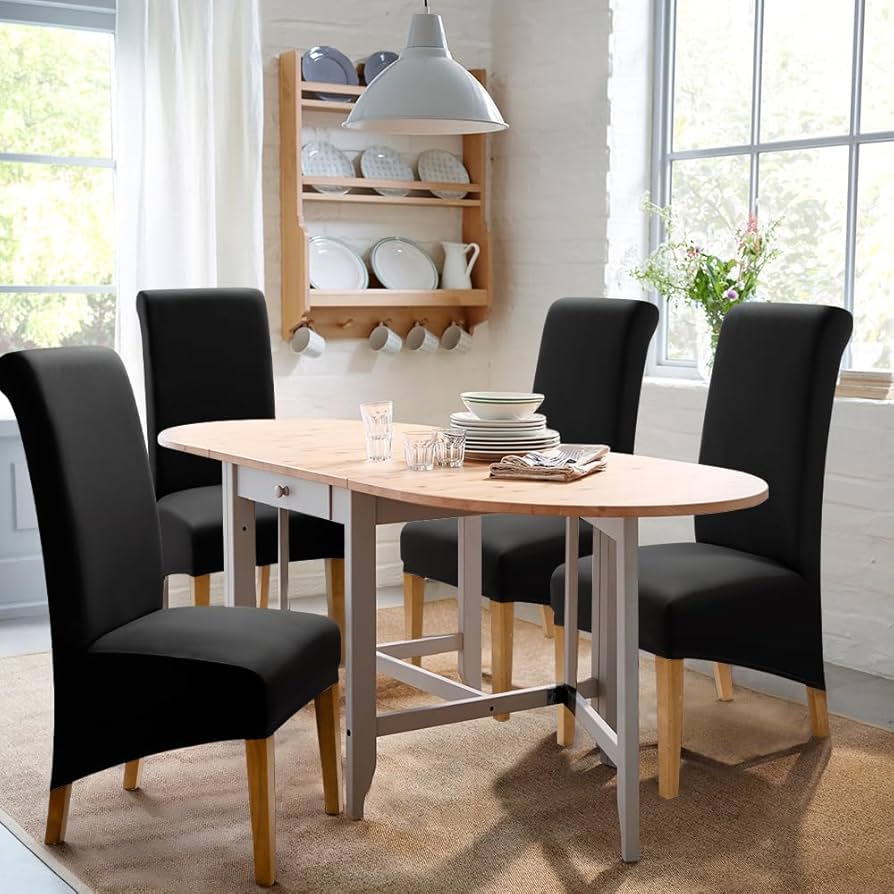 2 Stuhlhussen Mit Katzenmotiv - Dehnbare Sitzschoner Für Esszimmerstühle