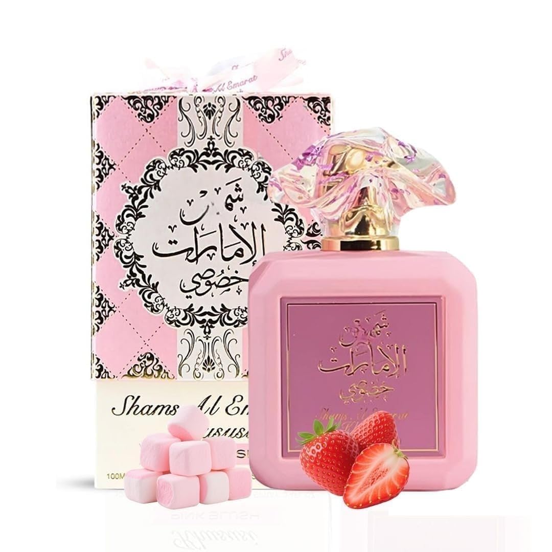 Pink Blush Perfume for Women, Marshmallow Blush Eau De Parfum - Romantic & Sweet Arabian Perfume - A Captivating Scent Wrapped in Pink Bottle 100ml / 3.4 OZ