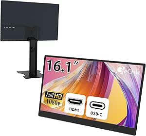 Gechic Mobile Monitor 16.1 Inch M161H FHD Portable Monitor for Laptop ...