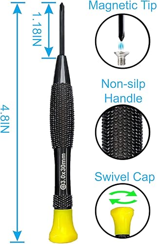 Miniatura 9 de lengnoyp - Juego de destornilladores de precisión pequeños con funda, juego de destornilladores de estrella Torx Phillips Pentalobe Torx de cabeza