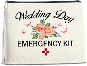 Bride Bridesmaid Gift Zipper Makeup Bag Wedding Day Emergency Kit Cosmetic Bag Bridal Gift for Her Wedding Day