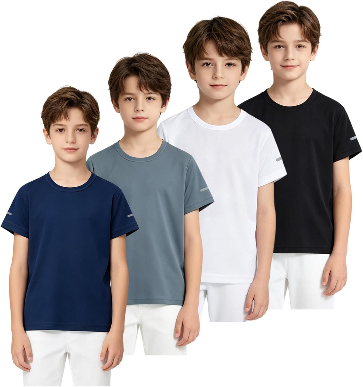 Boys 4 Piece Soccer Jersey Set Athletic Sports Shirt