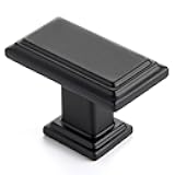 Ravinte Cabinet Knobs Rectangular Kitchen Drawer Knobs for Cabinets and Dresser (Matte Black, 25 Pack)