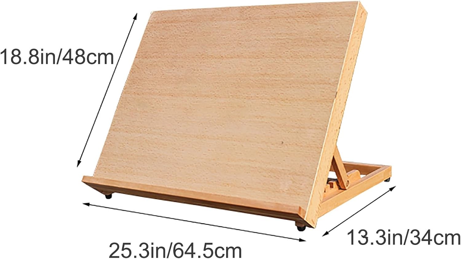 Wooden A2 a3 Desktop Drawing Stand, Adjustable Portable Drafting Table, Drawing Board for Painting and Sketching Foldable Storage Drawing Tools (Size : 64.5x48cm/25.3x18.8in)