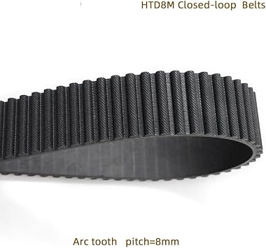 1pc HTD 8M synchronous belt C568/576/584/592 width 15/20/25/30/40/50mm Teeth 71 72 73 74 HTD8M Timing Belt 568-8M 576-8M 584-8M(8M-568mm(teeth 71),20mm)