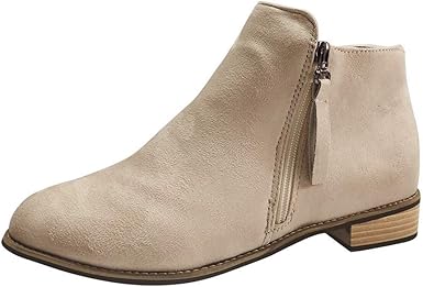 low heel booties amazon