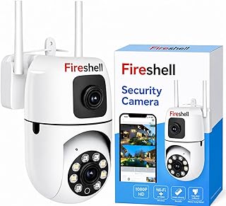 Fireshell 8MP (4+4MP) Dual Lens WiFi PTZ CCTV Camera | 360° View | Color Night Vision | Motion Alerts | Two-Way Audio | Ou Price In India