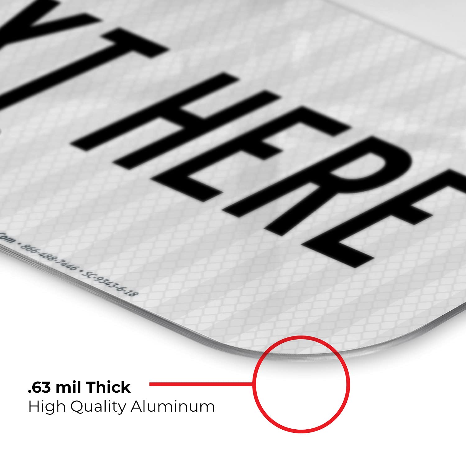 Custom Address Sign, Personalized House Numbers for Outside Blank Background, 6x18 Inches, 3M EGP Reflective .063 Aluminum, Fade Resistant, Made in USA