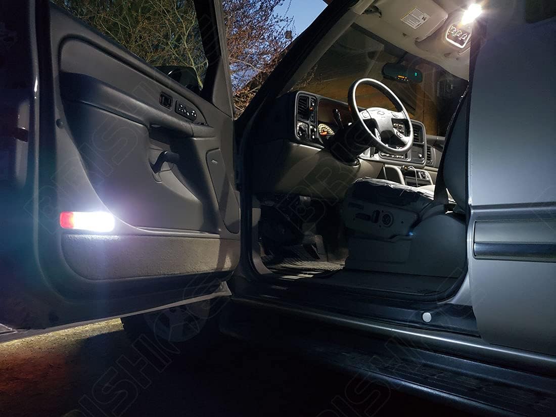 White Interior LED Lights Kit for Chevrolet Chevy Tahoe/Suburban, GMC Yukon 2000 2001 2002 2003 2004 2005 2006 Super Bright 6000K LED Bulbs Package + License Plate Lights and Install Tool