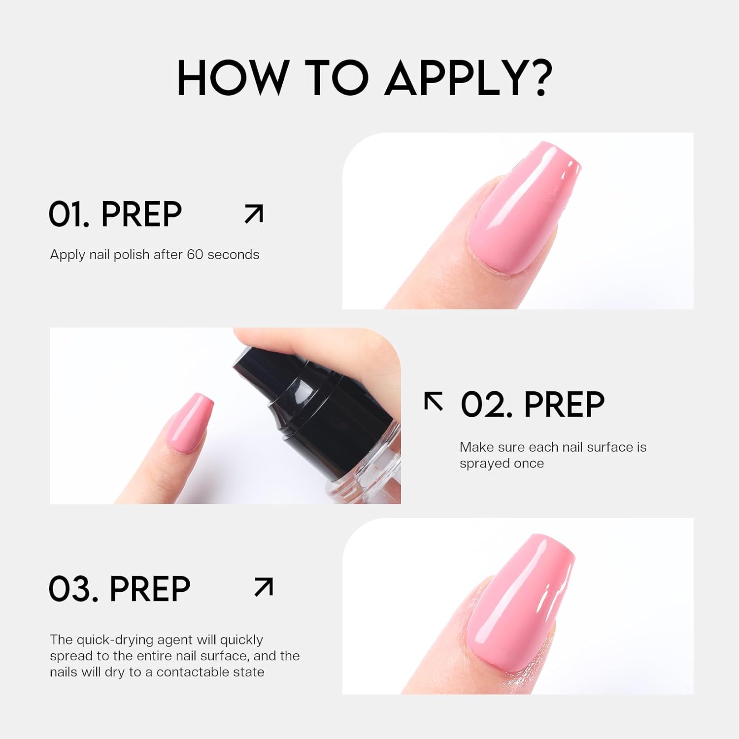 Glamonade Fast Dry Solution for Nail Polish Smoothness Air Dry Long-Lasting
