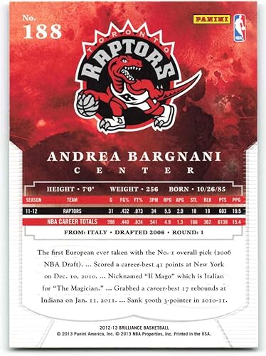 Miniatura 2 de 2012-13 Panini Brilliance #188 Andrea Bargnani NM-MT Raptors