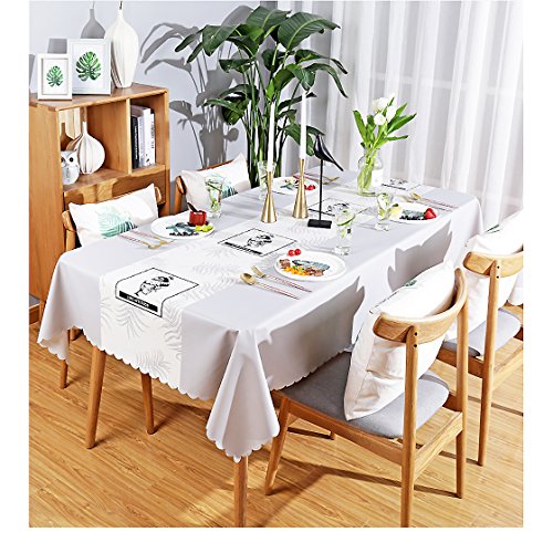 Sandm Heavyweight Pvc Plastic Tablecloth, Rectangle Tablecloth Waterproof Oil-Proof Coffee Table Pad Garden Tablecloth For Dinner Parties-Gray 120X120Cm(47X47Inch) #TOP1