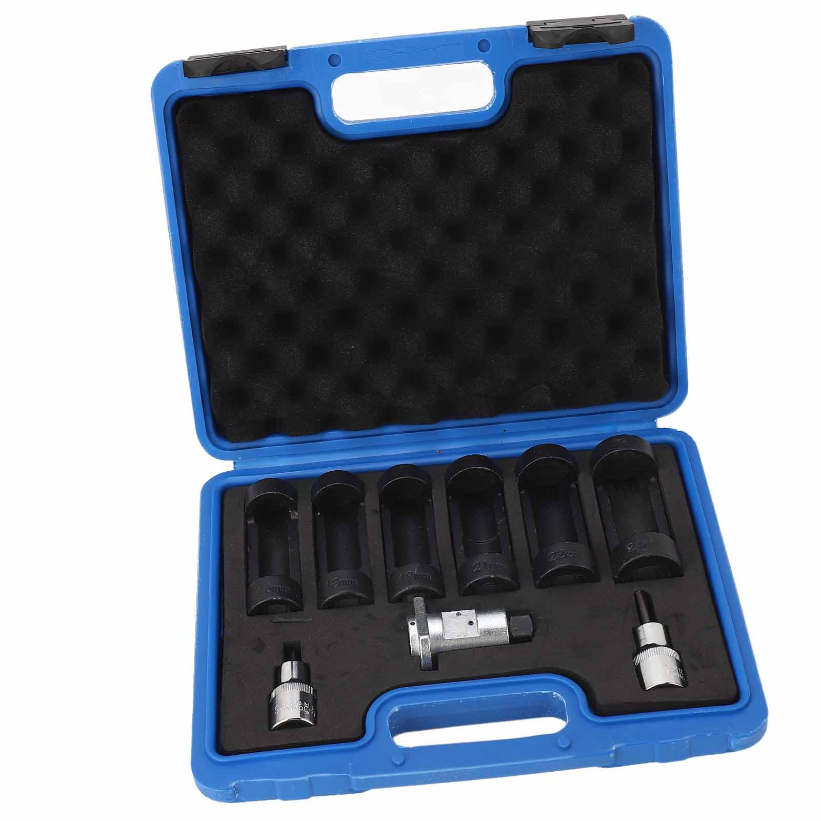 Juego de Llaves de Vaso para Tuercas de Puntal con Accionamiento de 12 Puntos Fácil Extracción 16 Mm 18 Mm 19 Mm 21 Mm 22 Mm 24 Mm Ajuste Universal para Automóviles Retire las
