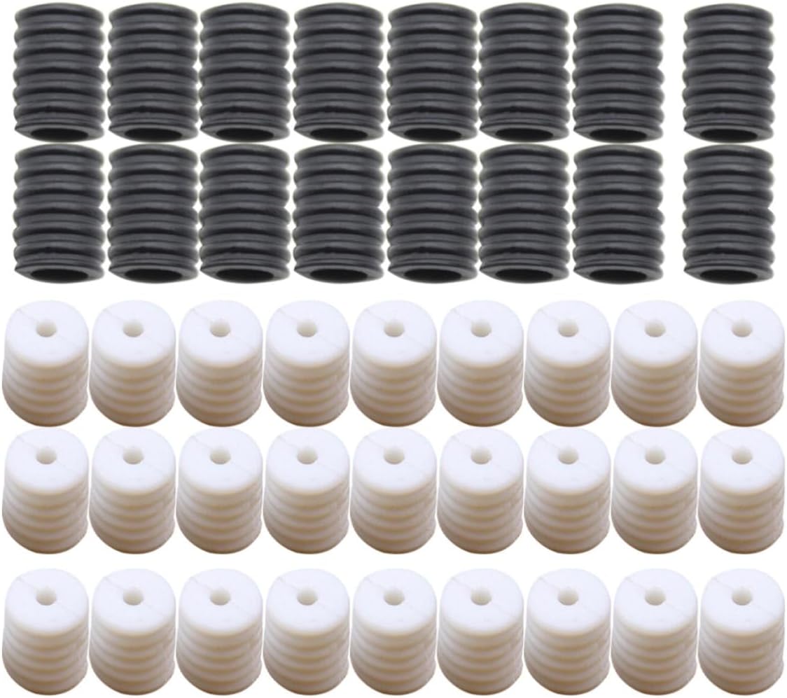 MAGICLULU 200pcs Silicone Anti-Slip Mask Adjustable Hooks Ear Protective Design, Black and White Mask Buckles for Running and Other Activities