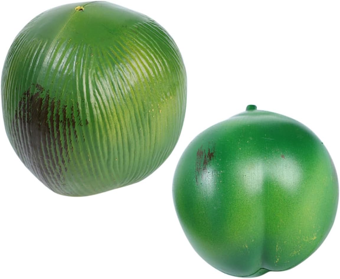 PRETYZOOM 6pcs Simulated Coconuts Prop Realistic Decoration for Parties and Photo Shoots Lightweight Plastic Fake Coconut Models for Versatile Themed Events