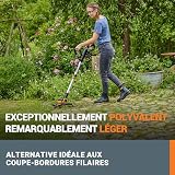 WORX WG163E.1 2-in-1 Wireless Edge Trimmer, 20V WG163E.1, Diameter 30 cm, Transforms into Edging Edging, Removable Handle, Protective Cover, Removable Head 90°, Comes with a 2Ah Battery and Charger - 3