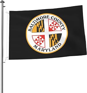 Seal Of Baltimore County, Maryland Flags for Outside 2x3 Ft Double Sided Outdoor Heavy Duty Flag Home Yard Festival Garden Decor Welcome Banner