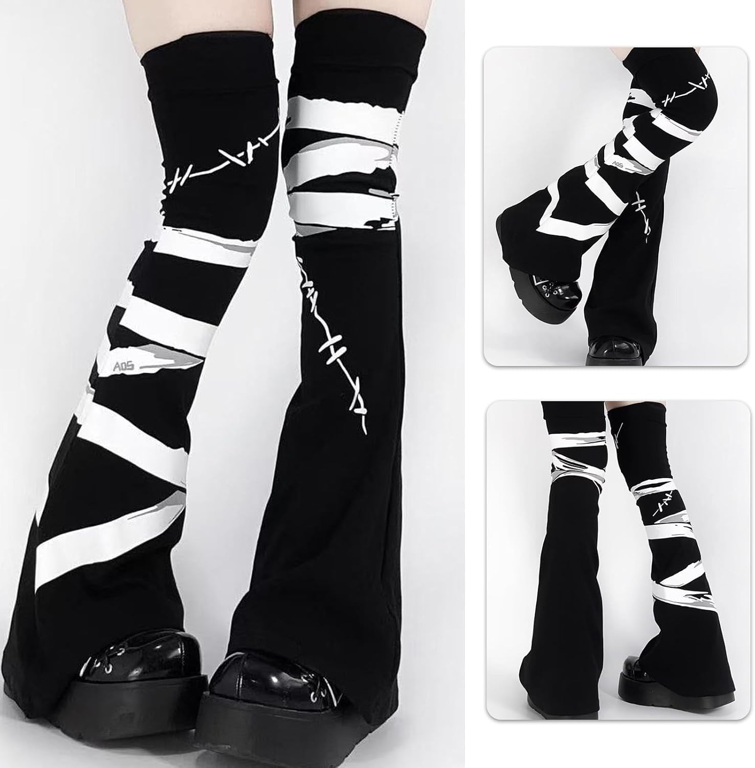 Fashionable Inspired Knitted Leg Gaiters Nonslip Thermal Foot Covers Knitted Leg Warmers Fashion Acccessory Thermal Socks