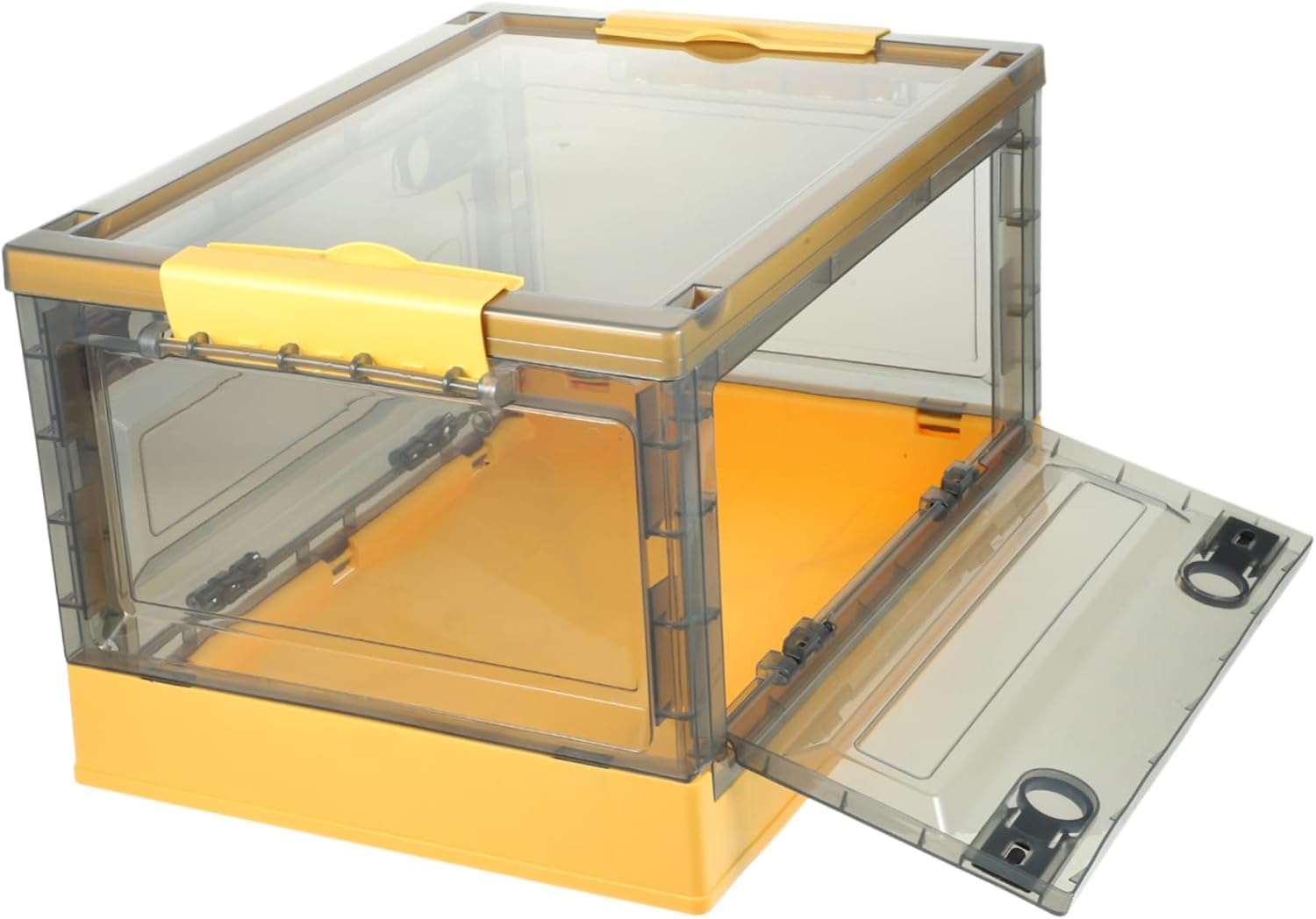 Multi Use Plastic Storage Box Organizer Semi Transparent Household Storage Container for Desktop Makeup Clothes Easy to Clean