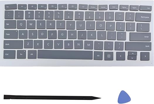 Full Set Replacement Key Cap Key for Surface Pro 4/5/6/7/7Plus 1724 1796 1807 1866 1960 1961 Keyboard 2015-2021 Gray