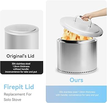 Amazon.com: Replacement Parts Fire Pit Lid for Solo Stove Bonfire