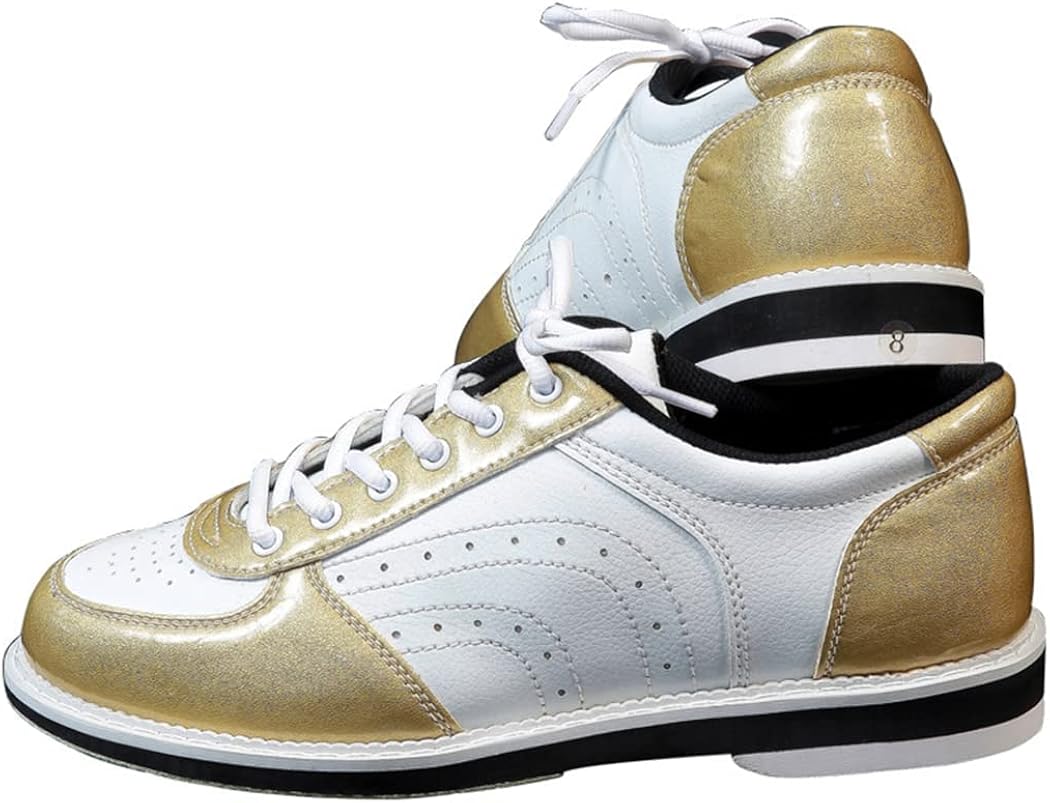 VEACAM Zapatos de boliche para hombre y mujer, zapatos de boliche informales, ligeros, con cordones, zapatos de boliche de cuero